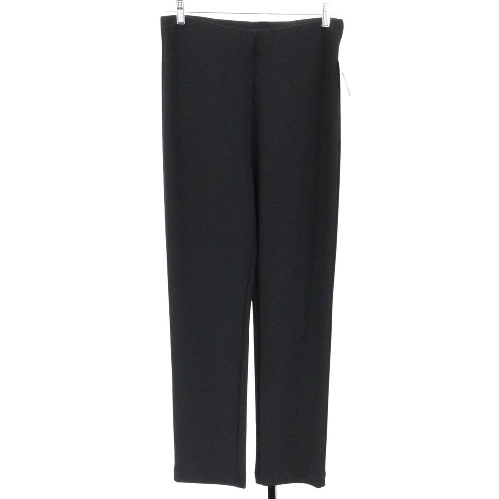 NWT Boston Proper Beyond Travel Black Straight Leg Pull On Pants Size M Long - Picture 2 of 7